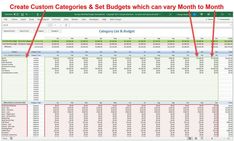 Personal budgeting software: Set a budget for each category Family Budget Spreadsheet, Family Budget Template, Family Budget Planner, Excel Budget Spreadsheet