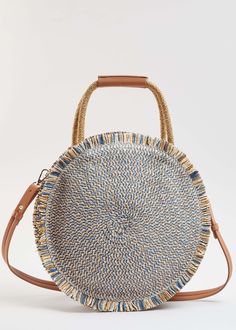 The Season in the Sun Bag is a woven, circular tote that is sure to add some flare to your favorite outfit! Blue like the sea & light as the summer breeze, this tote will keep you getaway-ready all season long! Seasons In The Sun, Summer Blues, Summer Purses, Summer Handbags, Popular Handbags, Favorite Handbags, Bag Summer, Beaded Handbag, Bags Aesthetic