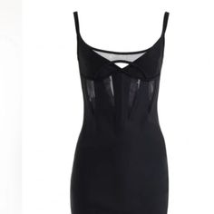 Mugler X H&M Corset-Style Sleeveless Mini Dress In Black - Bodycon Minidress Brand New With Tag Sleeveless Mini Dress With Built-in Bra For Cocktail, Sleeveless Bodycon Dress With Corset Back For Date Night, Black Bodycon Mini Dress With Built-in Bra, Sleeveless Cocktail Dress With Built-in Bra, Summer Sleeveless Bodycon Corset Dress, Sleeveless Bodycon Corset Dress For Summer, Stretch Black Corset Dress, Underbust Corset Dress For Summer Nights Out, Summer Underbust Corset Dress For Night Out