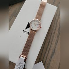 Brand New- Rose Gold Women Watch Minimalist Rose Gold Watch For Everyday, Everyday Pink Quartz Watch, Everyday Rose Gold Quartz Watches, Latest Watches For Women, Movado Womens Watch, Watches Women Black, Black And Gold Watch, Mvmt Watches, Purple Watch