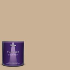 a purple paint can with the words marjoiee on it in white lettering