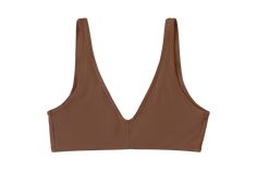 Everyday Bralette in Ella Nude, a deep nude tone Everyday Summer Triangle Top Bra, Solid Color Cropped Seamless Bra, Low-cut Bra Friendly Crop Top For Yoga, Solid Color Low-cut Bra-friendly Top, Low-cut Bra Friendly Top, Low-cut Bra Friendly Yoga Crop Top, Seamless Triangle Top Nursing Bra For Summer, Summer Nursing Bra For Everyday Use, Summer Light Support Sports Bra For Loungewear