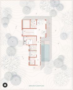 an aerial view of the floor plan for a house with multiple floors and two bathrooms