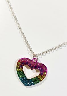 Brand new with tag Multicolor Party Necklaces For Valentine's Day, Trendy Multicolor Heart Necklace, Cute Multicolor Necklaces For Party, Multicolor Heart Pendant Necklace For Valentine's Day, Cute Multicolor Jewelry For Valentine's Day, Trendy Multicolor Valentine's Day Jewelry, Cute Multicolor Valentine's Day Jewelry, Cute Multicolor Heart Shaped Necklace, Cute Multicolor Heart Necklace