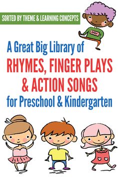 Best Children’s Rhymes, Finger Plays & Action Songs for Preschool & Kindergarten Preschool Counting Songs, Christmas Songs For Toddlers, Preschool Fingerplays, Songs For Preschool, Counting Songs, Circle Time Songs, Preschool Counting, Kindergarten Songs, Classroom Songs