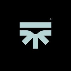 the letter f is made up of two white arrows on a black background with an arrow in the middle