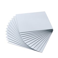 six sheets of white paper stacked on top of each other