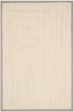 a beige rug with white stripes on it