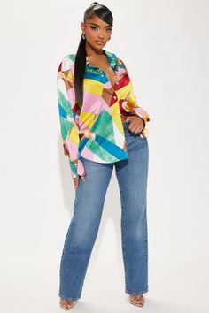 Available In Multi Color. Satin Shirt Long Sleeve Button Down Collar Printed Non Stretch Disclaimer: Print Placement May Vary. 100% Polyester Imported | Feel Good Shirt size XS by Fashion Nova Service Women, Satin Shirt, Color Fashion, Print Placement, Shirts Blouses, Shirt Long Sleeve, Button Down Collar, Matching Dresses, Colorful Fashion