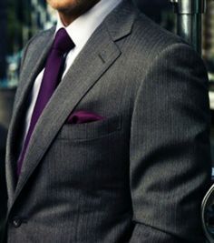 Grey Suit Wedding, Daniel Craig James Bond, Charcoal Suit, Purple Tie, Groomsmen Attire