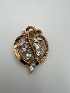 Vintage crown Trifari navette rhinestone pendant Pendant is not marked but is Trifari as the chain it originally came in was marked  Measures 1.75" 2024 Vintage Crown, Vintage Trifari, Crown Trifari, Brooch Pin, Brooches, Beauty Book, Etsy Accessories, Accessory Gift, Gift Card