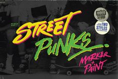 street punk's make their paint album cover with two men sitting on a skateboard