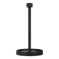 a black metal pole with a round base