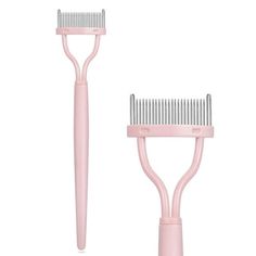 MUST HAVE BEAUTY TOOL eyelash comb set is a perfect tool for separating lashes after mascara to get rid of a clumpy look. This eyelash separator can make your lashes more thicker & fuller. Color: Pink. Lash Separator, Pink Brush Set, Make Up Items, Broken Teeth, Lash Comb, Eyelash Comb, Pink Mascara, Metal Teeth