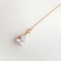 Rose Gold Bridal Necklace Crystal Bridal Back drop Necklace Rose Gold Wedding Back Necklace Wedding Bridal Jewelry, Nicole - PoetryDesigns Back Necklace Wedding, Gold Bridal Necklace, Necklace Rose Gold, Rose Gold Bridal, Back Necklace, Back Drop, Wedding Bridal Jewellery, Necklace Rose, Matching Jewelry