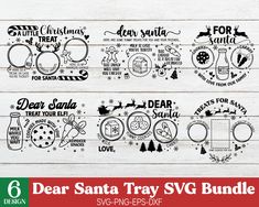 dear santa tray svg bundle