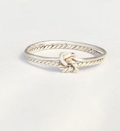 Double knot ring, double infinity knot, sterling silver love knot ring Infinity Knot Ring, Double Infinity, Love Knot Ring, Infinity Knot, Double Knot, Unique Jewelry Gifts, Knot Ring, Love Knot, Cute Rings