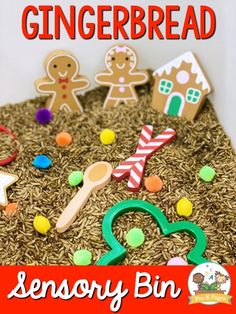 an image of some gingerbread cookies and other items on top of the brown rice