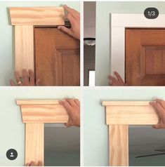 the steps to make a diy door frame