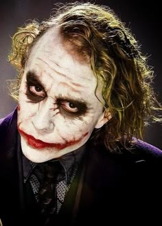 Heath Ledger Joker Portrait, Heath Ledger Joker Makeup, The Joker Portrait, Joker Face Paint, Joker Makeup Tutorial, Joker Portrait, Joker Outfit, Freddy Krueger Art, Joker Dark Knight