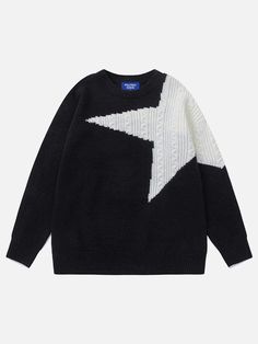 Aelfric Eden Star Patchwork Sweater – Aelfric eden Womens Star Sweater, Best Online Clothing Stores Star, Star Sweater Knitted, Marc Jacobs Star Sweater, Star Patchwork, Top Streetwear Brands, Aelfric Eden, 90s Hip Hop Fashion, Patchwork Sweater