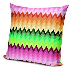 a multicolored pillow on a white background