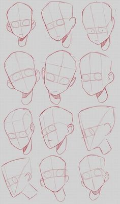 a bunch of different facial expressions drawn in red pencil on white paper with the words'how to draw faces '