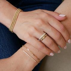 Bold is the way to go. Stacked or separate, these beautiful rings will do the talking for you.The Dome Duo Gift Set includes: The Gold Dome Ring: Keep it simple while making a statement in our 14k gold dome ring. The Diamond Dome Ring: With pavé diamonds and 14k gold, this dome ring takes style to new heights. $2,300 value which means you save 15% and a whole bunch of time since we did the styling for you. There’s something to be said about a solo moment, but we believe style should be stacked. Everyday Heirloom Jewelry With Vvs Clarity, Everyday Yellow Gold Diamond Dome Ring, Everyday Yellow Gold Dome Ring With Diamond, Timeless Double Band Yellow Gold Jewelry, Everyday Oval Brilliant Cut Ring, Fine Jewelry Yellow Gold Double Band, Timeless 14k Gold Double Band Jewelry, Yellow Gold Double Band Fine Jewelry, Classic Yellow Gold Double Band Jewelry