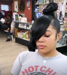 Baby Girl Hairstyles Curly, Ponytail Ideas, Long Weave Hairstyles, Slick Ponytail, Shaved Side Hairstyles, High Ponytail Hairstyles, Sleek Ponytail Hairstyles, Creative Hair Color, Black Ponytail Hairstyles