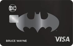 a visa card with the batman symbol on it