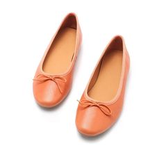 They have round toes –embellished with bow. Genuine Leather insole Soft and comfortable. Many Colors for Summer and Spring. Color: Red/Yellow/Orange/Black/Beige/Apricot/Pink/Green/Blue/Khaki/Red2/Yellow2Material: SheepskinLining: Genuine LeatherInsole: Genuine LeatherSole: RubberHeels: 1.5 cm/0.59"Weight: 0.18kg Each Shoes (measured size 6.5) Fit: Medium to Wide, Runs Normal.Origin: Made in China Production Time: About 7-10 days (Any exceptional case will email you, Please pay attention to your Spring Bow Ballet Flats With Round Toe, Stitched Sole Closed Toe Ballet Flats, Spring Ballet Flats With Bow And Round Toe, Round Toe Ballet Flats With Bow, Casual Ballet Flats With Bow And Round Toe, Spring Ballet Flats With Stitched Sole And Round Toe, Fall Ballet Flats With Removable Insole And Round Toe, Fall Ballet Flats With Cushioned Footbed And Round Toe, Orange Slip-on Flats For Spring