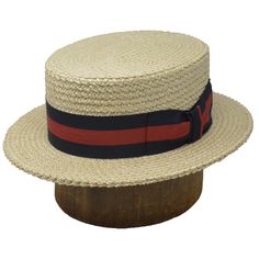 DelMonico Boater Straw Hat Classic Flat Bill Hat For Spring, Classic Adjustable Beige Boater Hat, Classic Top Hat For Kentucky Derby, Classic Flat Bill Hats For Kentucky Derby, Classic Beige Fedora, One Size Fits Most, Fitted Beige Flat Bill Hat, Classic Adjustable Boater Hat For Country Events, Classic One Size Fits Most Fedora With Flat Brim, Classic Adjustable Brimmed Boater Hat