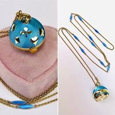 ad eBay - Robin's Egg turquoise blue guilloche enamel Amerikaner Metal chain ball watch - Buy Now, click the link (eBay) Luxury Enamel Locket Jewelry, Blue Enamel Locket Jewelry, Formal Enamel Locket Jewelry, Luxury Blue Locket Jewelry, Luxury Blue Locket Necklace, Blue Round Pendant Chain Jewelry, Blue Round Pendant Jewelry With Chain, Blue Jewelry With Chain And Round Pendant, Blue Jewelry With Round Pendant Chain