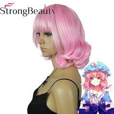 Cosplay Pink Wigs Unisex Wavy Halloween Wig Hair Hair Advertisement, Pink Wigs, Halloween Wigs, Afro Wigs, Pink Wig, Wig Human Hair, Human Hair Wig, Synthetic Lace Front Wigs, Synthetic Wig