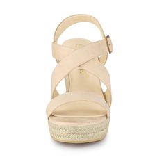 These platform wedges feature a sleek ankle strap and an espadrille heel to add comfort and style to your everyday look. Easy to pair with your favorite denim jeans, shorts, skirts, and your everyday casual wear. The wedge sandals are designed with a crisscross strap, platform, and wedge heel. The vamp is made of faux suede and the outsole is a combination of espadrille and rubber. Suitable for various occasions including office, party, casual events, Halloween days, Christmas days, dating, and Strap Wedge, Women's Espadrilles, Espadrilles Platform, Womens Wedges, Platform Wedges, Criss Cross, Wedge Heels, Wedge Sandals, Faux Suede