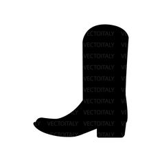 a black and white silhouette of a boot