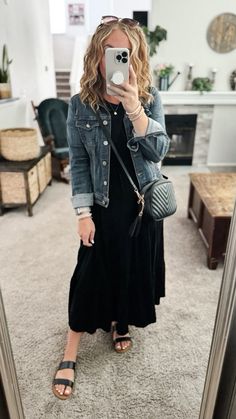 Comment SHOP below to receive a DM with the link to shop this post on my LTK ⬇ https://liketk.it/4Igo6

Black summer maxi dress with a denim jacket, black crossbody bag, and black sandals. Dress fits TTS. I sized up a half size for the sandals. 


// Summer outfits 2024,  casual workwear, teacher outfit, early fall outfit, petite Amazon fashion, casual mom outfit ideas, summer outfit amazon, Amazon outfit ideas, casual outfit ideas, spring outfit inspo, casual fashion, amazon summer fashion, amazon casual outfit, cute casual outfit, outfit inspo, outfits amazon, outfit ideas, amazon shoes, Amazon bag, purse, size 4-6, casual summer outfits, casual outfit ideas everyday, summer tops, summer fashion, summer bag f#summeroutfits  
 #ltkstyletip #ltkfindsunder50 #ltkworkwear Placement Outfits, Black Dress Casual Summer, Black Summer Maxi Dress, Black Dress Outfit Casual, Outfit Petite