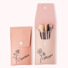 Personalized Birth Flower Makeup Brush Bag with 8 Pcs Makeup Brushes Birthday Wedding Christmas Gift for Girlfriend Mother Friend - CALLIE Christmas Gift For Girlfriend, Makeup Brush Bag, Flower Makeup, Christmas Wedding Gifts, Christmas Gifts For Girlfriend, Makeup Needs, Wedding Christmas, Gift For Girlfriend, Birth Flower