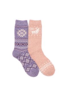 Keep the cold out and the warmth in with MUK LUKS® Men's 2 Pair Pack Wool Socks. Blended with wool, these socks will not only keep toes warm, youll also look stylish with fun patterns.58% Polyester, 25% Wool, 12% Acrylic, 4% Elastane, 1% Spandex Upper3.00 Boot leg circumferenceSocks available in sizes OS - OS full sizes only | Plus Size Women's 2 Pack Wool Socks by MUK LUKS in Multi Pink Purple (Size ONESZ) Winter Nordic Knitted Socks, Nordic Knitted Winter Socks, Comfortable Socks For Cold Winter Weather, Cozy Winter Socks With Fair Isle Pattern, Comfortable Winter Socks With Fair Isle Pattern, Comfortable Fair Isle Pattern Winter Socks, Warm Snug Socks For Winter, Cozy Winter Socks For Outdoor, Cozy Outdoor Socks For Winter