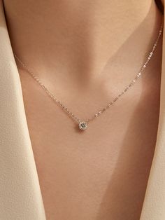 Editor's NotesL-DIA collection from LUNNE  is a simulated diamond line. Sophisticated and elegant will flatter any look gracefully.- Moissanite gemstone pendant necklace- High quality simulant diamond- Brilliant cut- Cable chain- High shine texture- Luxurious and elegance- Great for any attireMeasurement (in.)- Moissanite: 0.5 Carat (each)/ 0.2 in. D- Chain length: 16.3 in./ 16.5 in.Composition & Care- 14K Gold plated  Moissanite - Avoid direct heat and moisture- Wipe with a dry cl Luxury Elegant Diamond Necklace With Cable Chain, Formal Clavicle Chain Necklace, Diamond White Clavicle Chain Necklace In Fine Jewelry Style, Minimalist Solitaire Pendant Necklace, Diamond White Clavicle Chain Necklace, Formal Necklace With Single Diamond Pendant, Formal White Gold Clavicle Chain Necklace, Formal White Gold Clavicle Necklace, Luxury Diamond White Necklace With Clavicle Chain