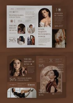 Flyer Design Layout Spa Trifold Brochure, Brochure Design Fashion, Bifold Brochure Design, Cart Visit, Beauty Brochures, Pharmacy Art, Logo Design Coffee, Graphic Designer Studio, Brochure Design Layouts