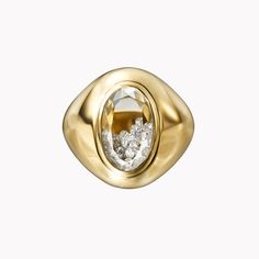 Material Good | Moritz Glik | Dedinho Signet Pinky Ring Magpie Hoard, Signet Pinky Ring, Pinky Rings For Women, Diamond Pinky Ring, Shaker Design, Pinky Rings, Stacked Jewelry, Jewelry Lookbook, Exclusive Jewelry