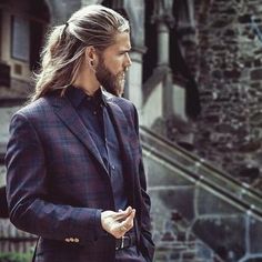 Long Hair Groom, Blazer Sketch, Swedish Guys, Blonde Long Hair, Mens Hairstyles With Beard, Blonde Guys, Cute Horses, Long Blonde Hair