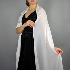 A very elegant chifon shawl for your wedding party or evening dress. Made of simple light chifon. Color: white ( other colors are available ) Size : 200 cm x 45 cm You can use it as a wrap, shawl or stola. WE accept credit cards! Elegant White Veil For Party, Elegant White Party Veil, Elegant White Formal Veil, Elegant Fitted White Shawl, Elegant White Evening Veil, Elegant White Evening Shawl, Elegant White Shawl Wrap, Elegant Chiffon Shawl For Wedding, Solid Color Shawl Wrap For Wedding