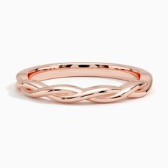 Twisted Vine Wedding Ring - 14K Rose Gold. This beautiful nature-inspired ring features delicate strands of high-polish precious metal twisting together to create a beautiful band. 14k Rose Gold Stackable Rings, Adjustable Twisted Wedding Rings, Elegant Twisted Stackable Promise Rings, Elegant Twisted Promise Rings, Luxury Rose Gold Promise Stackable Rings, Twisted Stackable Wedding Jewelry, Elegant Twisted Adjustable Stackable Rings, Modern Twist Rose Gold Stackable Rings For Wedding, Modern Twist Rose Gold Stackable Wedding Rings