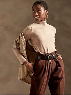 Women's Clothing - Shop New Arrivals | Banana Republic Fall Everyday Turtleneck Tops, Stretch T-shirt For Workwear In Fall, Ribbed High Neck Top For Work, Fitted Turtleneck T-shirt, Trendy High Neck Tops For Everyday, Ribbed Turtleneck Top For Work, Chic Stretch T-shirt For Fall, Trendy Turtleneck T-shirt For Fall, Trendy High Neck Top For Work