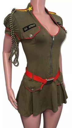 Trashy Military Army Pin Up Girl Retro Costume super short dress set  M Cosplay  | eBay Halloween Cosplay Mini Dress, Punk Mini Dress For Cosplay, Punk Style Mini Dress For Cosplay, Fitted Punk Style Mini Dress For Cosplay, Punk Style Fitted Mini Dress For Cosplay, Punk Style Mini Dress For Summer Cosplay, Halloween Costume Mini Dress, Military Costume, Mystery House