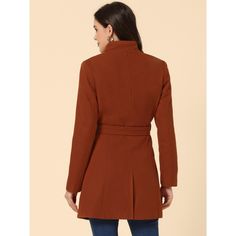 This coat turns casual outerwear into a fashion-forward statement. Step out in style on even the dreariest days with the one-button belted long coat. Those neutral colors on this belted coat with wide lapels maintain a grounded, mature style that will never go out of fashion. Paired well with a crossbody for a day out. Team it with pumps and a bold red lip for an evening look. Plaid Wrap Coat, Casual Blazer Women, Long Overcoat, Winter Outwear, Plus Size Winter, Long Winter Coats, Belted Blazer, Casual Outerwear, Belted Trench Coat