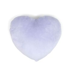 a white heart shaped pillow on a white background