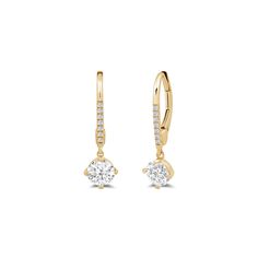 Don this pair and update your outfits with glitter hidden in your hair. These earrings are designed as leverback hoops that sit close to the earlobe. They are studded with round diamonds and dotted with a single diamond drop in a kite setting. Diamond Danglers, Dangler Earrings, Leverback Earrings, Diamond Drops, Drop In, Round Diamonds, Diamonds, Yellow Gold, Rose Gold